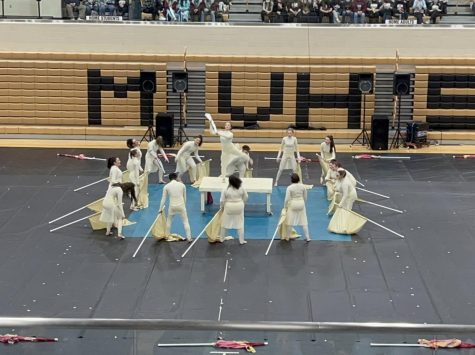 The KHS winter guard competes in their first competition of the season on Feb. 12. The guard earned second place. 
