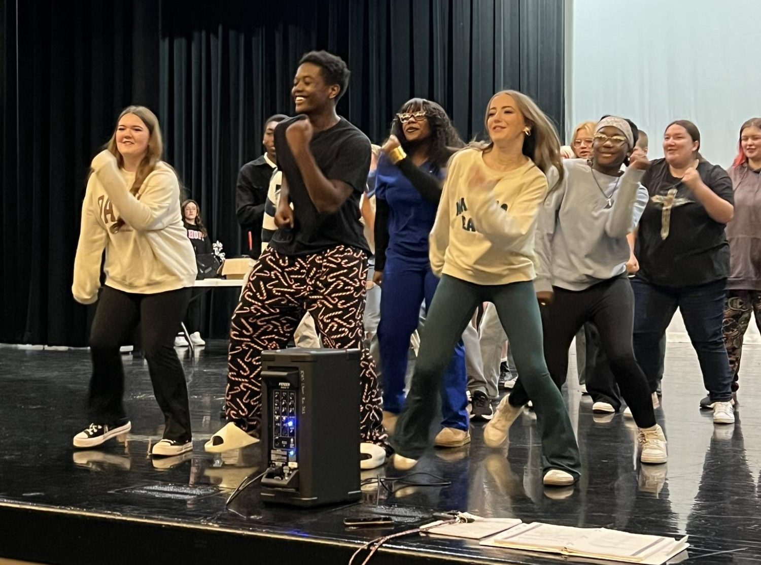 Students in the Musical Theatre class rehearse "Fixer Upper" from their upcoming production of Frozen, Jr. Performances of the musical are Nov. 14 and 15 at 7pm.